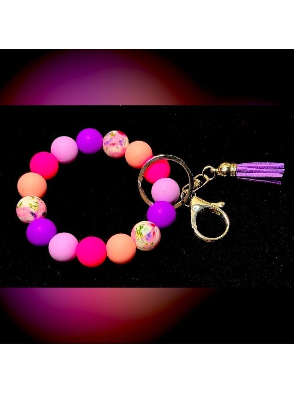 Handcrafted Wristlet Keychain